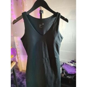 GapFit Black V Neck Sleeveless Fit Flare Dress Athletic XS Made in Indonesia